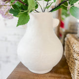 White Textured Ceramic Vase – 8” x 10”