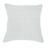 Woven Cotton Embroidered Throw Pillow