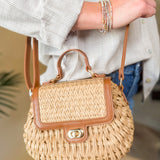 Woven Straw Handbag