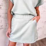 Zip Front Lounge Mini Skirt